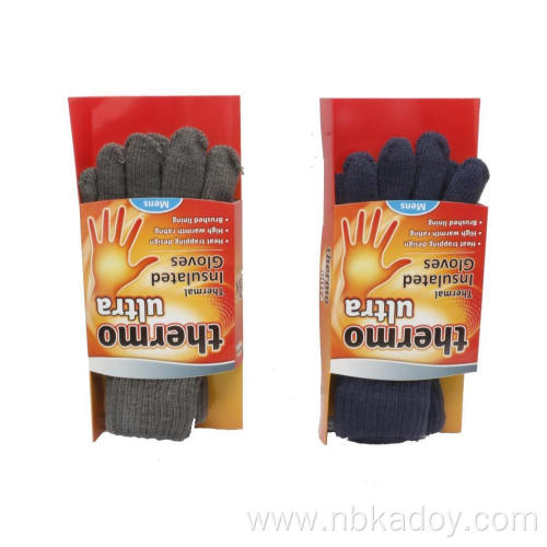 BLACK/GREY THERMAL INSULATED GLOVES